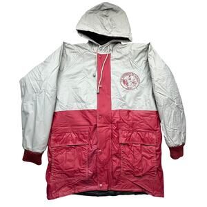 Vintage 90s Alabama Crimson Tide Rain Coat Jacket Mens Medium Polyvinyl Hooded